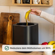 Compostador eléctrico de cocina 4L | Transforma tus residuos en abono con un clic | Compostador eléctrico WeEarth (Negro)