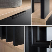 Set de recibidor Mirjan24 Raldento con espejo, perchero, zapatero y compartimentos, perchero de pared, mueble de entrada, recibidor compacto (color cachemir)