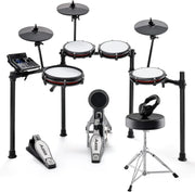 Alesis Nitro Max Kit - Kit de batería electrónica compacto con parches de malla silenciosos, caja de 10" de doble zona, Bluetooth, 440 sonidos BFD, Drumeo, USB MIDI, pedal de bombo