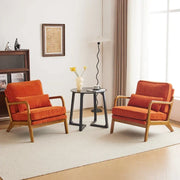 Sillón decorativo tapizado de estilo moderno de mediados de siglo