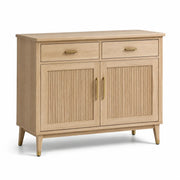 Aparador de madera de roble con 2 cajones y 2 puertas