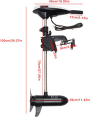 Motor eléctrico de 45 libras para bote inflable, kayak, embarcación de pesca, motor de hélice, motor de paleta, fuera de borda de 12v