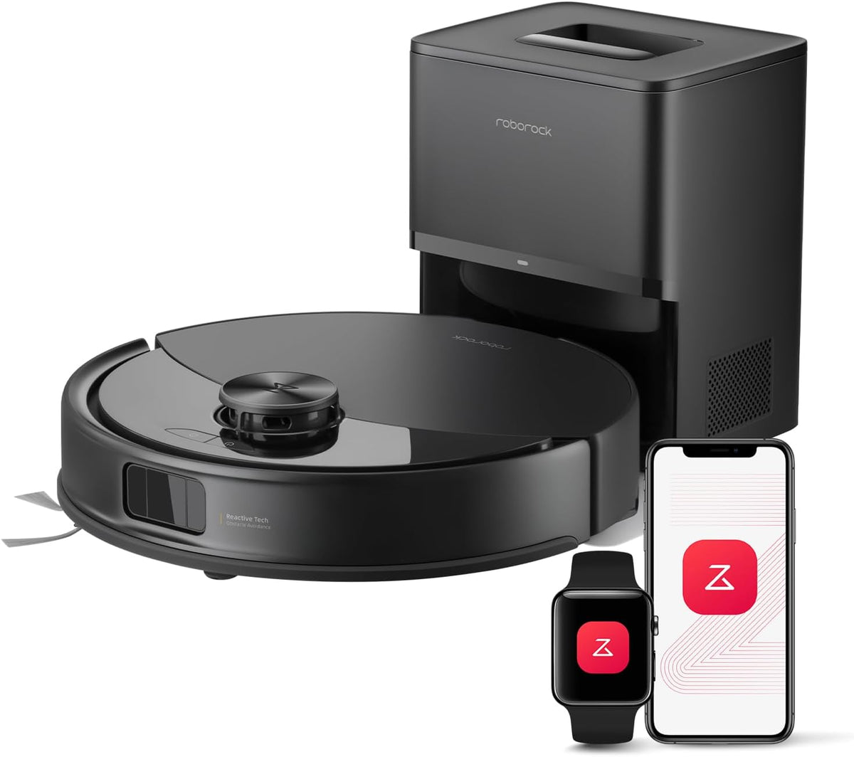Roborock Q10 S5+ Robot Aspirador y Fregasuelos con Estación, Succión de 10000 Pa, Vaciado Automático, Doble Sistema Antienredos, Sistema VibraRise 2.0, Navegación y Mapeo, Evitación de Obstáculos, APP
