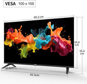 Televisor RCA de 40 pulgadas (100 cm) Full HD sin bordes LED con triple sintonizador (DVB-T/T2-C-S/S2), Dolby Audio, HDMI, reproductor multimedia USB, CI+ y modo hotel