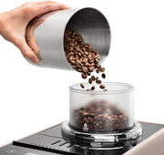 Cafetera superautomática De'Longhi Rivelia EXAM440.55.W con sistema de leche LatteCrema, recipiente de granos intercambiable, 16 bebidas de café y leche con solo tocar un botón, función Extra-Shot, pantalla táctil de 3,5 pulgadas, color blanco