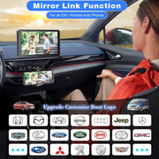 flysclean Pantalla portátil inalámbrica más reciente para Apple CarPlay y Android Auto para coche, estéreo de coche con pantalla táctil HD de 7 pulgadas con Mirror Link, Bluetooth 5.2, cámara de visión trasera, AUX, transmisor FM para todos los vehículos