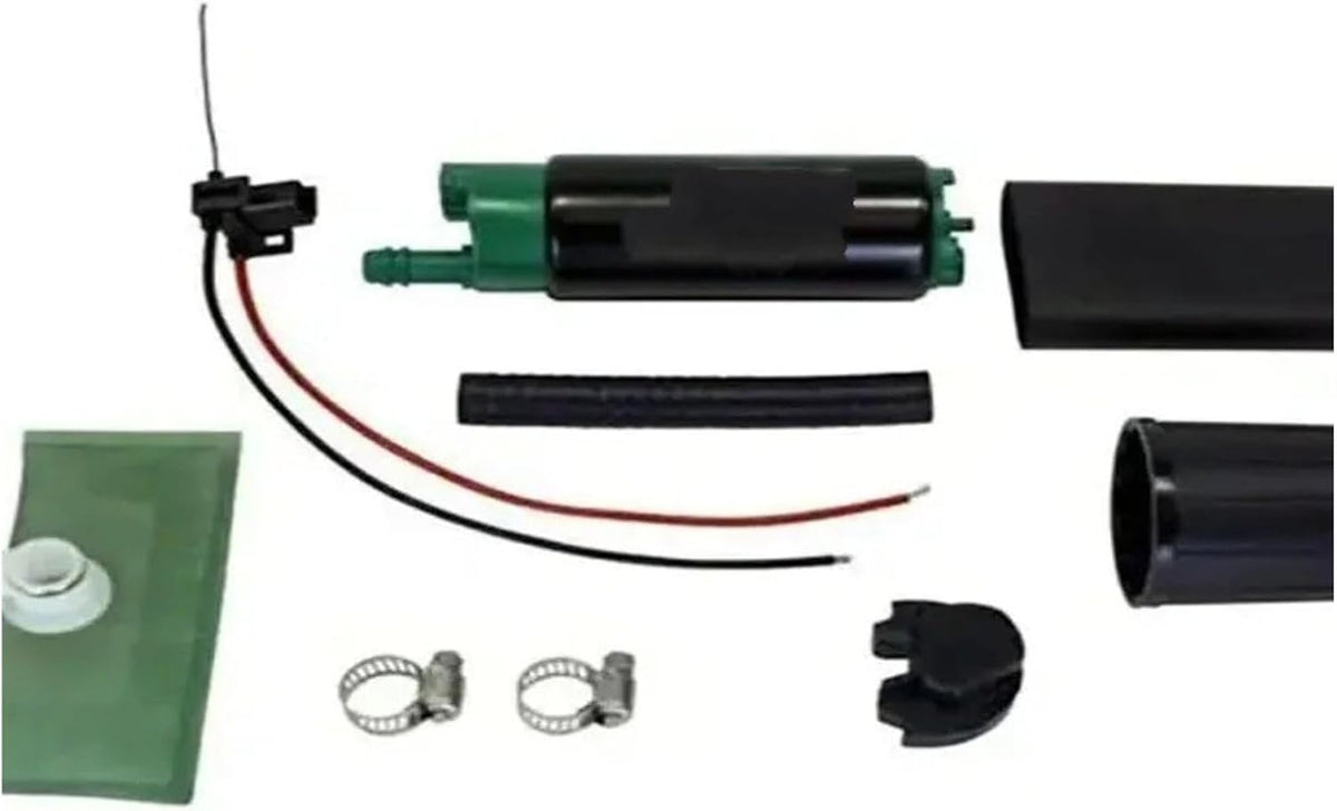 Kit de bomba de combustible E85 340 L/h 39 mm para GSS342 50-1200 con pegatinas de alto flujo AEM (adhesivo negro)