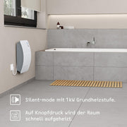 STIEBEL ELTRON Calefactor rápido CK 20 Premium, 2 kW para aprox. 25 m², certificado VDE, pantalla LC, temporizador semanal, temporizador de 120 min, modo silencioso, termoventilador de bajo consumo, baño, 237835