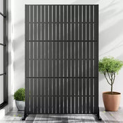 Divisor de ambientes rectangular de 72 pulgadas, panel de privacidad con marco galvanizado, valla de jardín para patio, negro