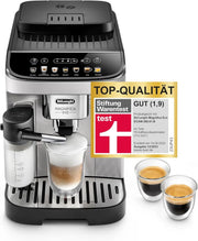 Cafetera superautomática De'Longhi Magnifica Evo ECAM 292.81.B con sistema de leche LatteCrema, 7 botones de selección directa para cappuccino, espresso y otras especialidades de café, función de 2 tazas, negro
