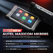 Escáner de diagnóstico automotriz Autel MaxiCOM MK808S, control bidireccional 2025, igual que MX808S MK808BTPro, funciona como MK900, prueba activa, más de 28 servicios, diagnóstico de todos los sistemas, codificación de inyectores, OS11