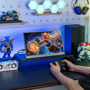 Monitor portátil ARZOPA de 16,1'' y 144 Hz con funda de almacenamiento, 106% sRGB 1920 × 1080p FHD HDR 144 Hz, ultrafino - Segundo monitor externo para portátil/PC/Mac/PS3/4/5/Xbox - Z1FC (Gris)