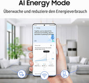 Frigorífico combi Samsung, frigorífico con congelador, 203 cm, 390 l de volumen total, 114 l de congelador, modo AI Energy, aspecto de acero inoxidable, RL38C600CSA/EG