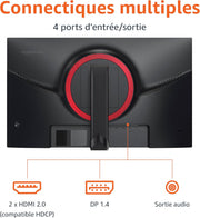 Monitor gaming Amazon Basics de 24 pulgadas (23,8 pulgadas visibles), FHD 1080p, 165 Hz, compatible VESA, Adaptive Sync, tiempo de respuesta de 1 ms, negro
