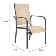 Juego de 6 sillas de comedor para exteriores EROMMY, sillas de comedor apilables para exteriores