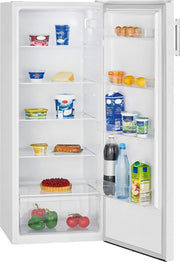 Refrigerador de una puerta de libre instalación Bomann® | Frigorífico grande de 242 litros | incl. iluminación LED | ideal para bebidas y alimentos | bisagra de puerta reversible | VS 7316.1 blanco