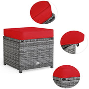 Conjunto de comedor de ratán para patio de 7 piezas Costway, sofá seccional y otomana - Ver detalles