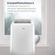 Aire acondicionado portátil Comfee Easy Cool 2.0, 7000 BTU 2,0kW, refrigeración, ventilación y deshumidificación, tamaño de habitación hasta 68m³ (25㎡), control por APP/Alexa/Google Home/IFTTT, aire acondicionado móvil con manguera de escape