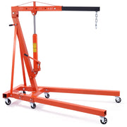 Grúa de motor plegable BENTISM de 2T con nivelador, grúa de taller de alta resistencia de 4400 lbs/2 toneladas, grúa de motor resistente al envejecimiento