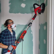 Lijadora de pared y techo TE-DW 225 X 750 W, disco abrasivo de 225 mm, mango telescópico de 165 cm con maletín