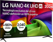 LG 65UA73006LA - TV 65", UHD 4K, WebOS 25, IA definitiva, HDR10 Pro, Superescalado, Dolby Digital Plus, Google Assistant, Negro
