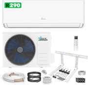 Aire acondicionado split Kältebringer A+++ R290 12000 BTU (3,7 kW) - con función de calefacción, WiFi y App, hasta 60 m², muy silencioso, tubería de cobre de 5 m, refrigerante R290, material de montaje, soporte de pared