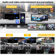 SCUMAXCON 10,26 Pulgadas CarPlay Inalámbrico Android Auto Pantalla Táctil IPS Airplay Cámara de Reversa 4K 1080P Navegación GPS Bluetooth FM Consola Central Reproductor Multimedia Altavoz Integrado