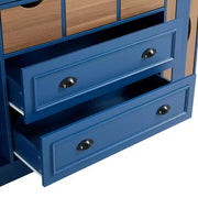 Despensa de cocina independiente Whisen de 71'' de altura, armario de almacenamiento grande para comedor, alacena con 4 puertas plegables, estantes y botelleros