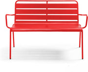Banco de jardín de metal Oviala, rojo – Palavas