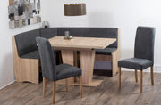 Conjunto de banco esquinero genérico Hamburg VEDUTI (roble Sonoma)