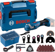 Multi-herramienta oscilante a batería Bosch Professional 18V System GOP 18V-34 (Vibration Control, incl. varias hojas de sierra, 1x placa lijadora, 5x hojas de lija, 5x accesorios, L-BOXX, sin batería/cargador)