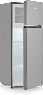SEVERIN Frigorífico congelador de dos puertas, libre instalación, longitud 55 cm, 206 litros, clase E, Veggibox incluida, DT 8761