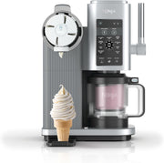Heladera Ninja CREAMi Scoop & Swirl con 2 recipientes, 13 funciones, para helado, helado suave, gelato, sorbete, batidos y más, con función de mezcla, plata platino, NC701EU
