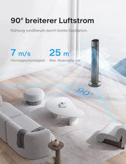 Enfriador de aire PELONIS con refrigeración por agua, aire acondicionado portátil, ventilador de 5L con refrigeración por agua, humidificador de aire con mando a distancia, 355m³/h, aire acondicionado sin tubo de escape