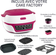 Cake Factory Délices, máquina para pasteles, 5 programas, modo manual, moldes para muffins, pasteles, magdalenas, donas