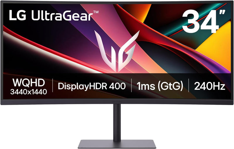 LG Ultragear™ 34G630A-B.AEU Monitor Gaming de 34" - Panel VA resolución WQHD (3440 x 1440), 1ms GtG 240Hz, DisplayHDR™ 400, sRGB 95% (CIE1976), FreeSync Premium
