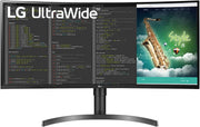 Monitor LG UltraWide™ 35WN73AP-B ultra ancho de 35" - panel VA con resolución UWQHD (3440x1440), 5 ms GtG, 100 Hz, HDR 10, sRGB 99%, AMD FreeSync, inclinable, altura ajustable, USB-C (Power Delivery 60W)