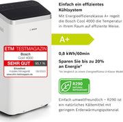 Acondicionador de aire móvil Bosch Cool 4000 - 3 en 1: aire acondicionado, deshumidificador, ventilador - 2,6 kW para habitaciones de hasta 35 m² - Con modo automático, modo silencioso y modo de suspensión