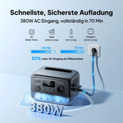 BLUETTI Elite 30 V2 Estación de energía portátil 288Wh LFP 6x Salida de CA 1500W 100% en 70min Generador solar Camping Energía de emergencia