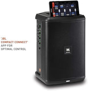 JBL EON ONE Compact - Sistema de PA personal todo en uno recargable, batería intercambiable, ligero y portátil, entradas múltiples, funciones de mezclador profesional - Negro