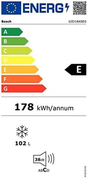 Congelador integrable Bosch GIV11ADC0 Serie 6, 95 kWh/año, 70 l, LowFrost, FreshSense, 72 x 56