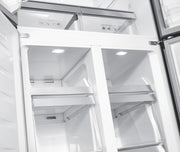 Refrigerador multipuertas GEDTECH GMP470IXT 470L (301L + 169L) - Dispensador de agua - No Frost - Acero inoxidable