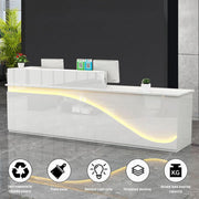 Mostrador de ventas, mostrador frontal con cajones con cerradura, mostradores de recepción, mostrador de ventas moderno, mesa de computadora de madera, mostrador de recepción, cajero/salón de belleza/vestíbulo B-Right 160*60*100CM