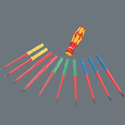 Juego de destornilladores para cuadros eléctricos Wera 05006633001 Kraftform Kompakt VDE con aislamiento y limitador de par Safe-Torque Speed, 23 piezas