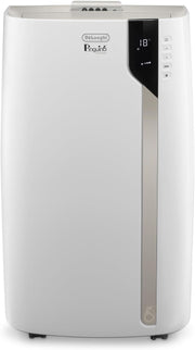 De'Longhi Pinguino PAC EM82, aire acondicionado portátil para habitaciones de hasta 80 m³, 9.400 BTU, 2,4 kW, 63 dB, función de deshumidificación, clase energética A, temporizador 24 h, blanco