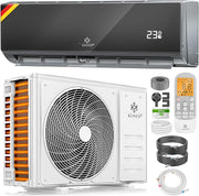 KESSER® Set de aire acondicionado Split - con función WiFi/App - Refrigeración A++/ Calefacción A+ - 9000 BTU/h (2600 vatios) Refrigerante R32 - Mando a distancia, función de temporizador - Incluye material de montaje completo