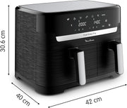 Moulinex Easy Fry Essential inox, 8,3 L, hasta 8 personas, 7 programas intuitivos, freidora de aire, comida completa, sincronización, ahorro de energía, aplicación dedicada, EZ901820