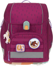 LÄSSIG Set de mochila escolar de 7 piezas para niños/School Set Boxy Unique Negro