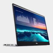 Monitor portátil Dell P1424H 14" Full HD (1920x1080), 60Hz, IPS, 6ms, 2x USB-C, 3 años de garantía, plata