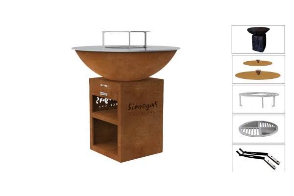 Paquete completo Brasero Corten Saturn High L de simogas